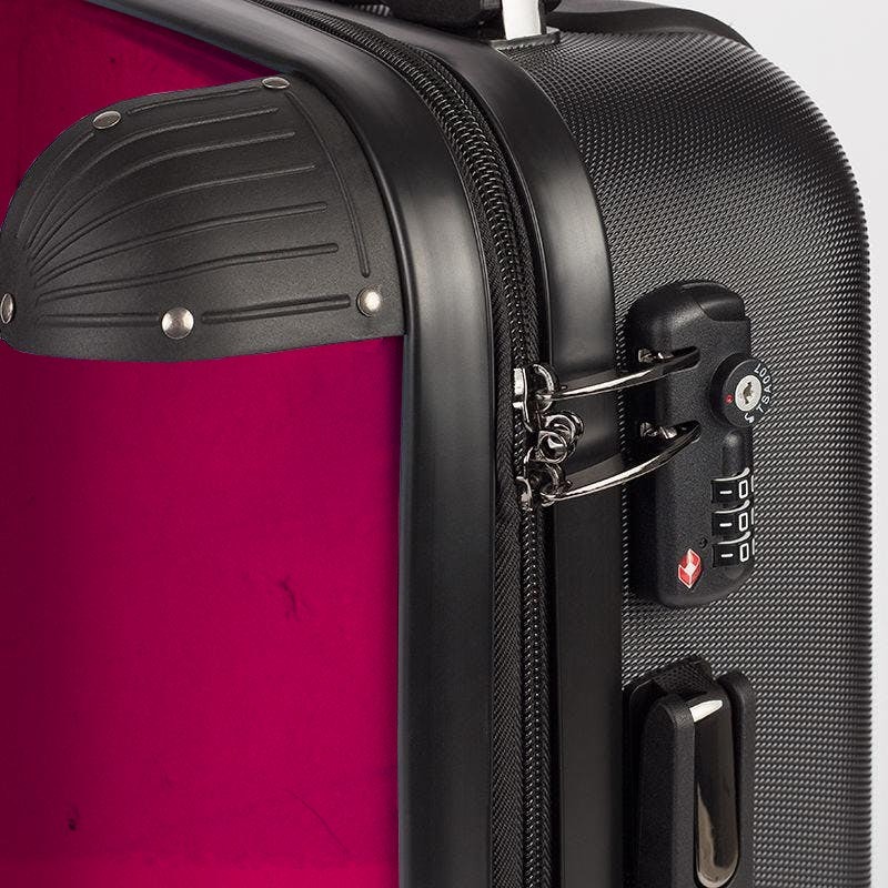 urban punkz suitcase in pink detail